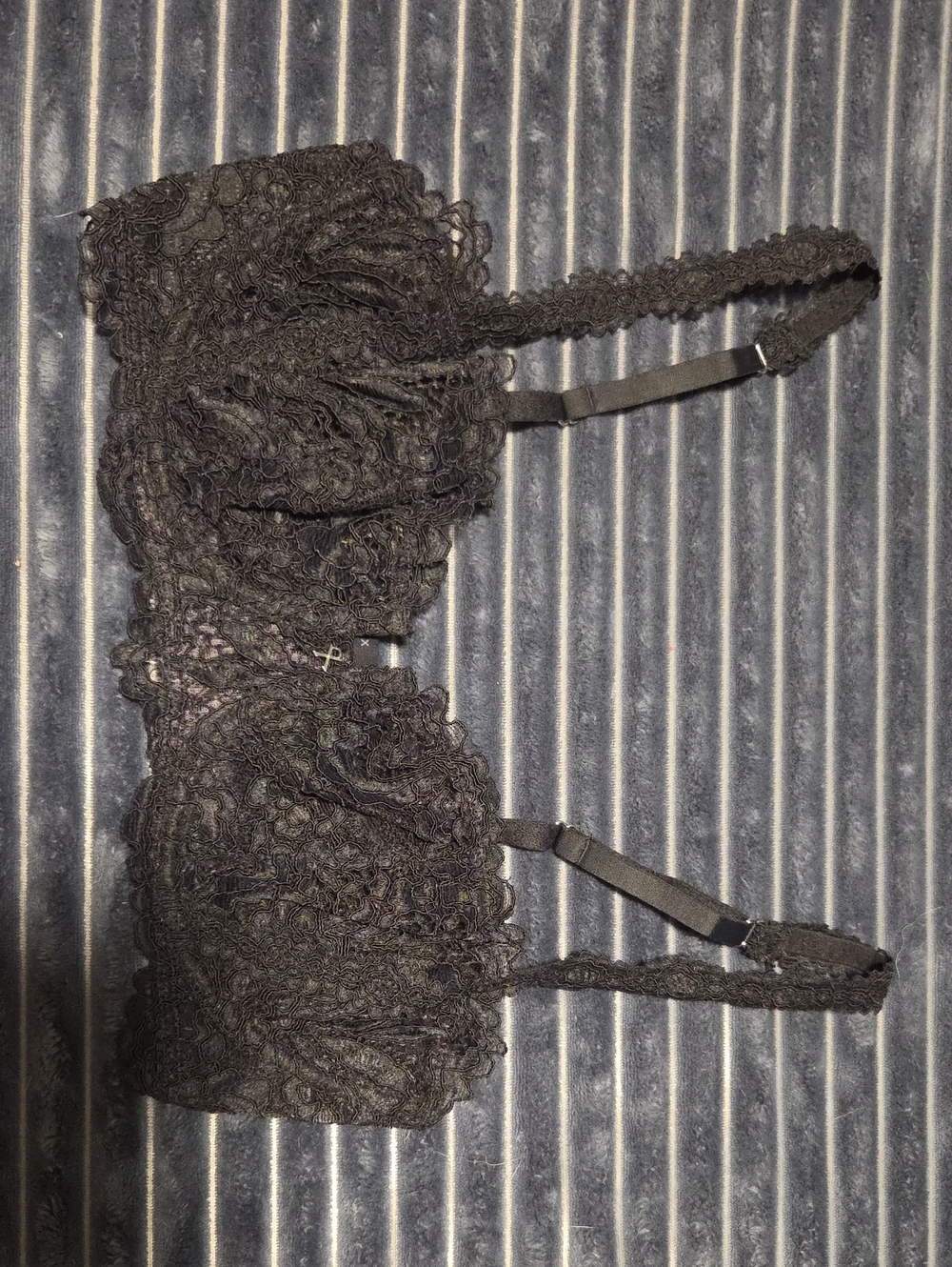 Savage X Fenty Black Lace Trim Bralette - Picture 2 of 3